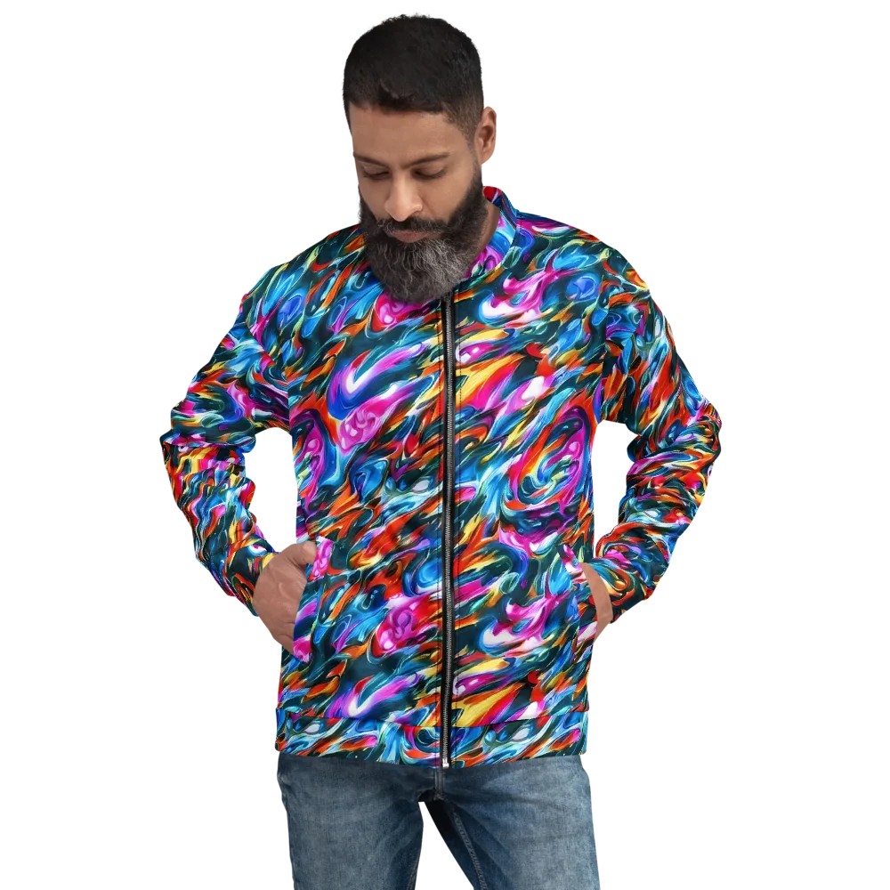 Firelight Frenzy on Bomber Jacket — Front