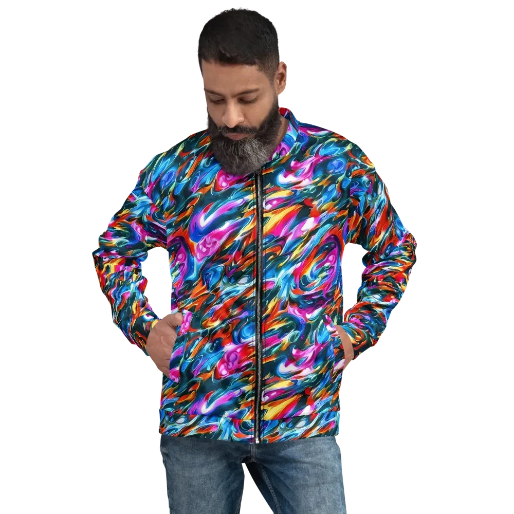 Firelight Frenzy on Bomber Jacket — Front