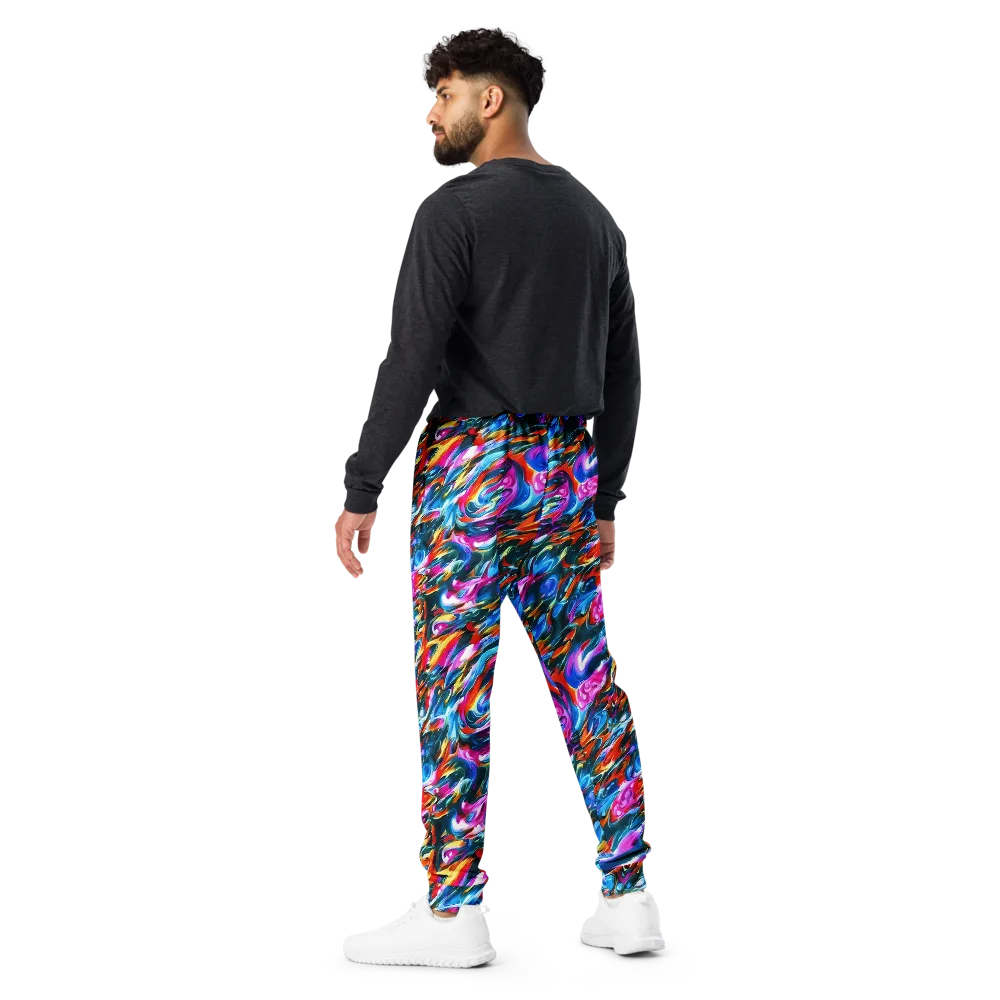 Firelight Frenzy on Men's Joggers — Back
