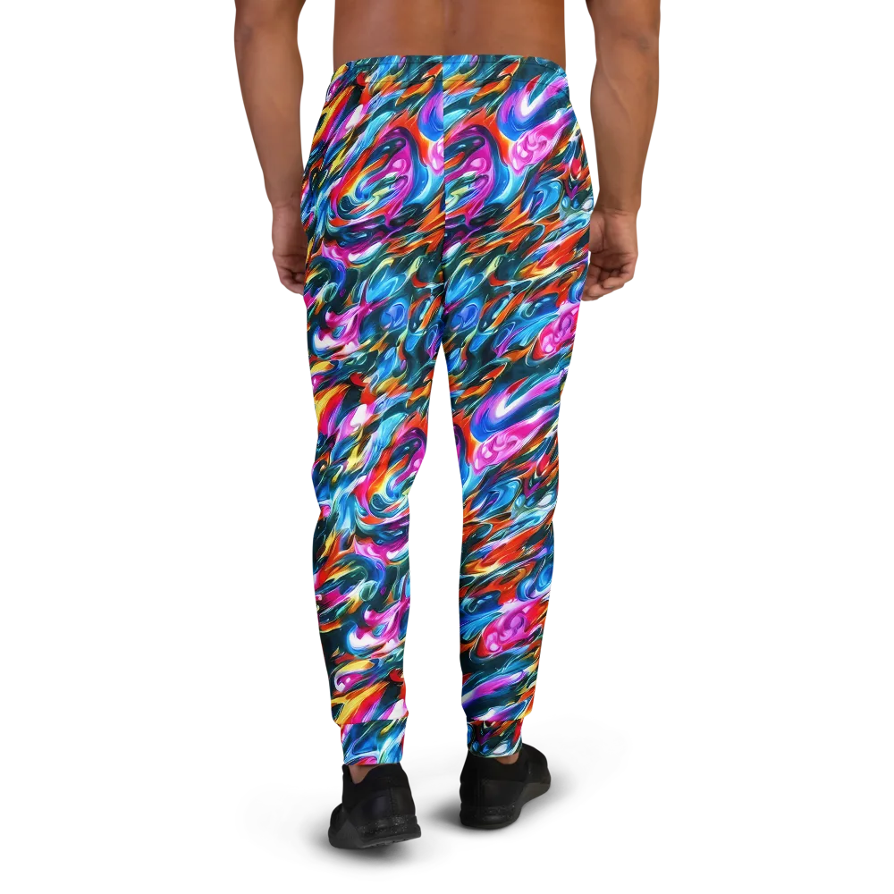 Firelight Frenzy on Men's Joggers — Back
