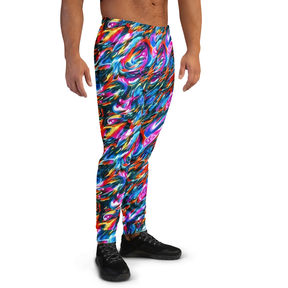 Firelight Frenzy on Men's Joggers — Right