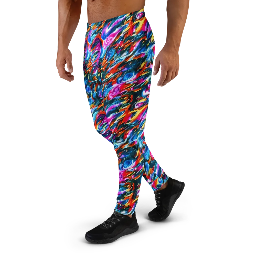 Firelight Frenzy on Men's Joggers — Left