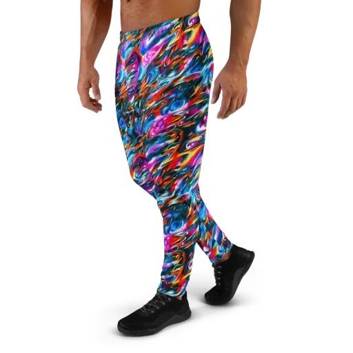 Firelight Frenzy on a Men's Joggers