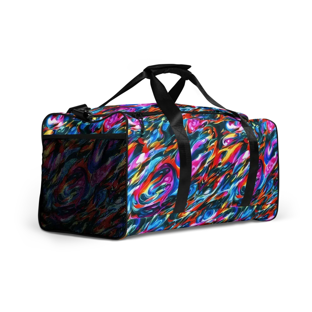 Firelight Frenzy on Duffle Bag — Right Front