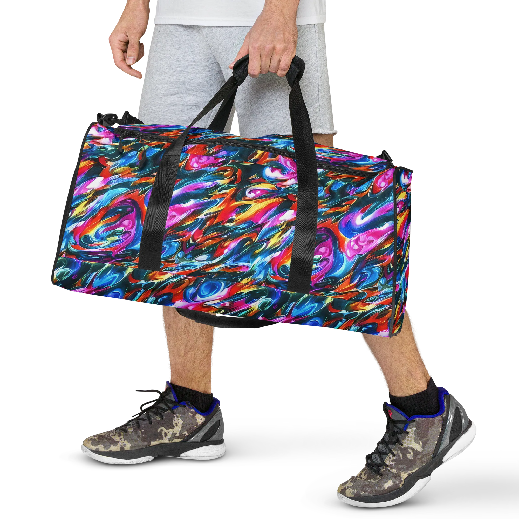 Firelight Frenzy on Duffle Bag — Front