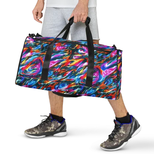Firelight Frenzy on a Duffle Bag