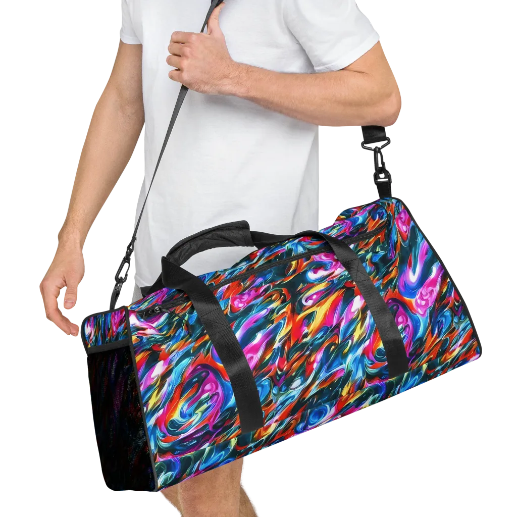 Firelight Frenzy on Duffle Bag — Right Front