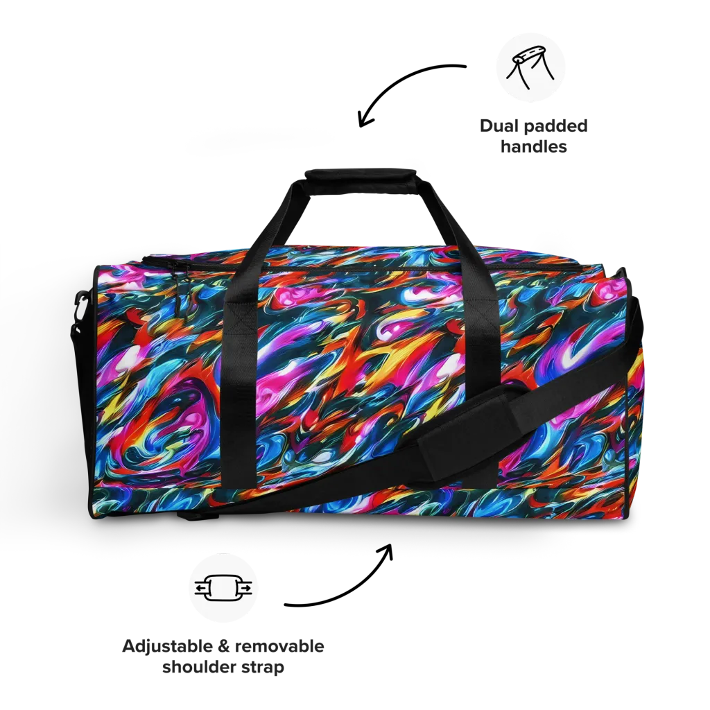 Firelight Frenzy on Duffle Bag — Front