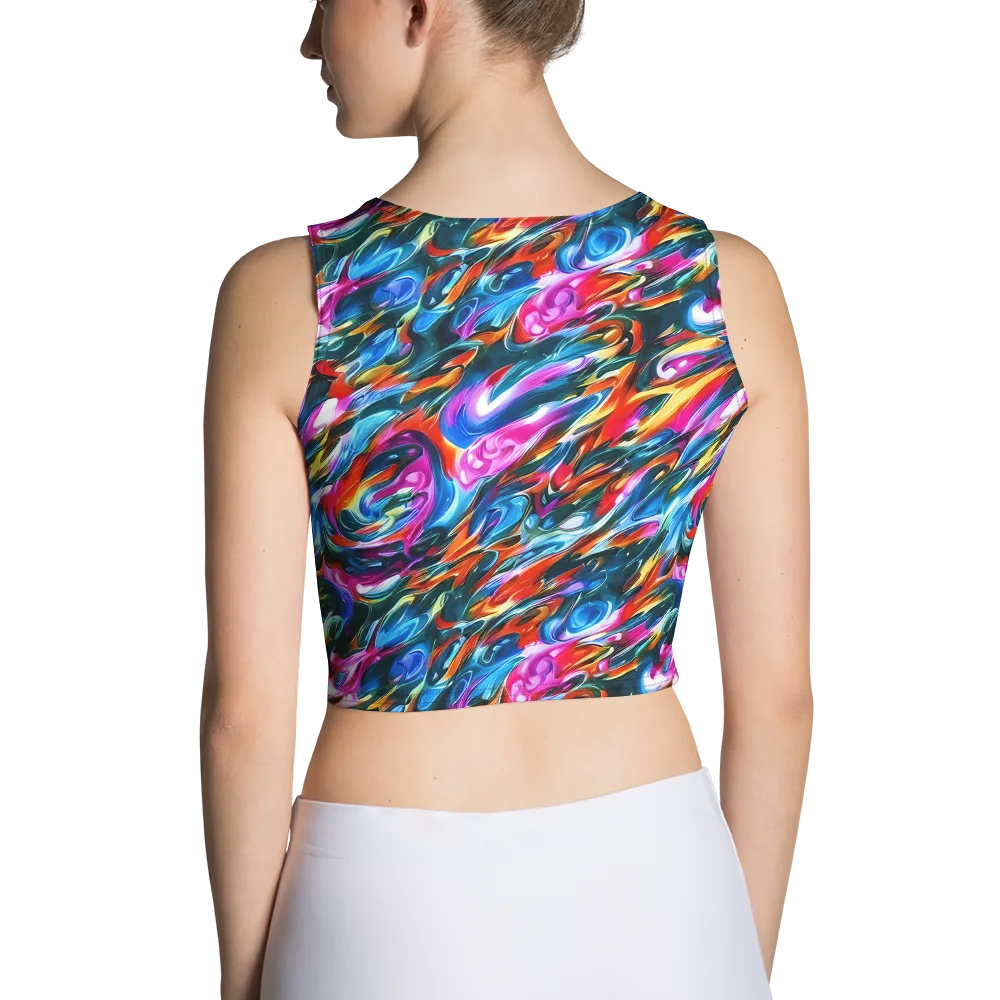 Firelight Frenzy on Crop Top — Back