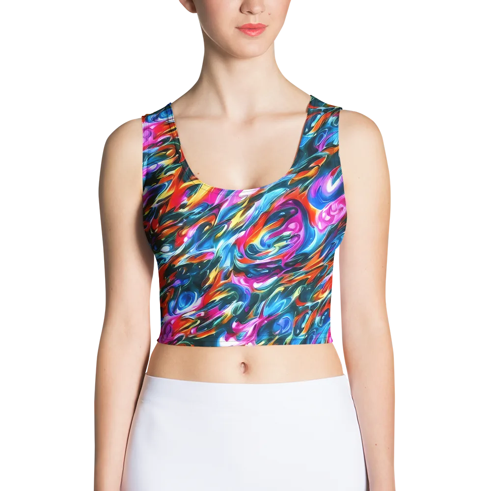 Firelight Frenzy on Crop Top — Front