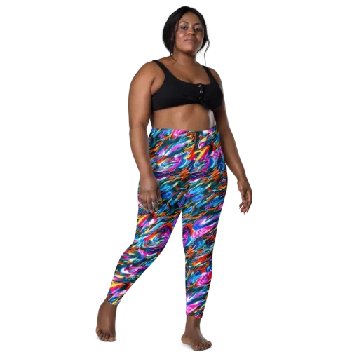 Firelight Frenzy on a Leggings with Pockets