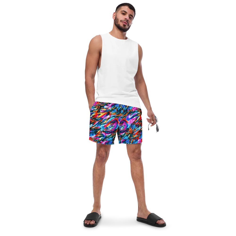 Firelight Frenzy on Swim Trunks — Front