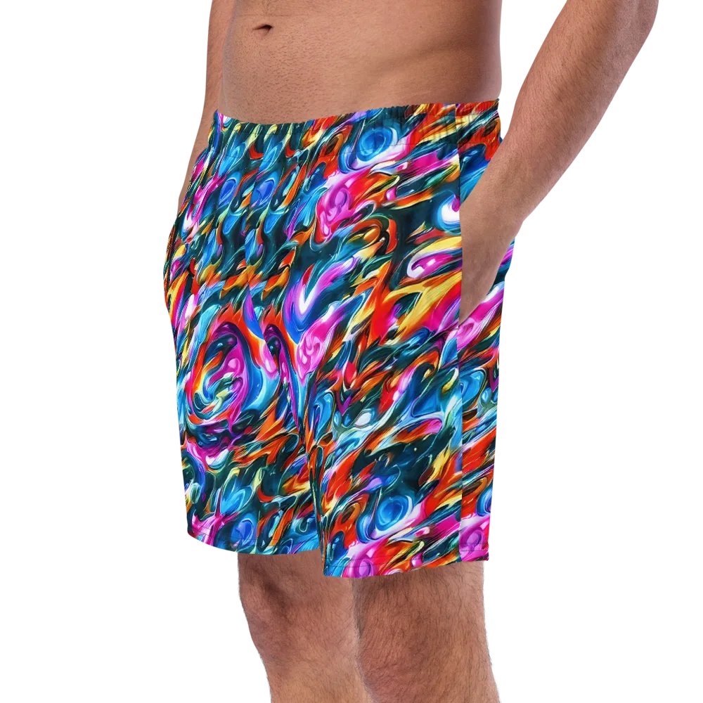 Firelight Frenzy on Swim Trunks — Left Front