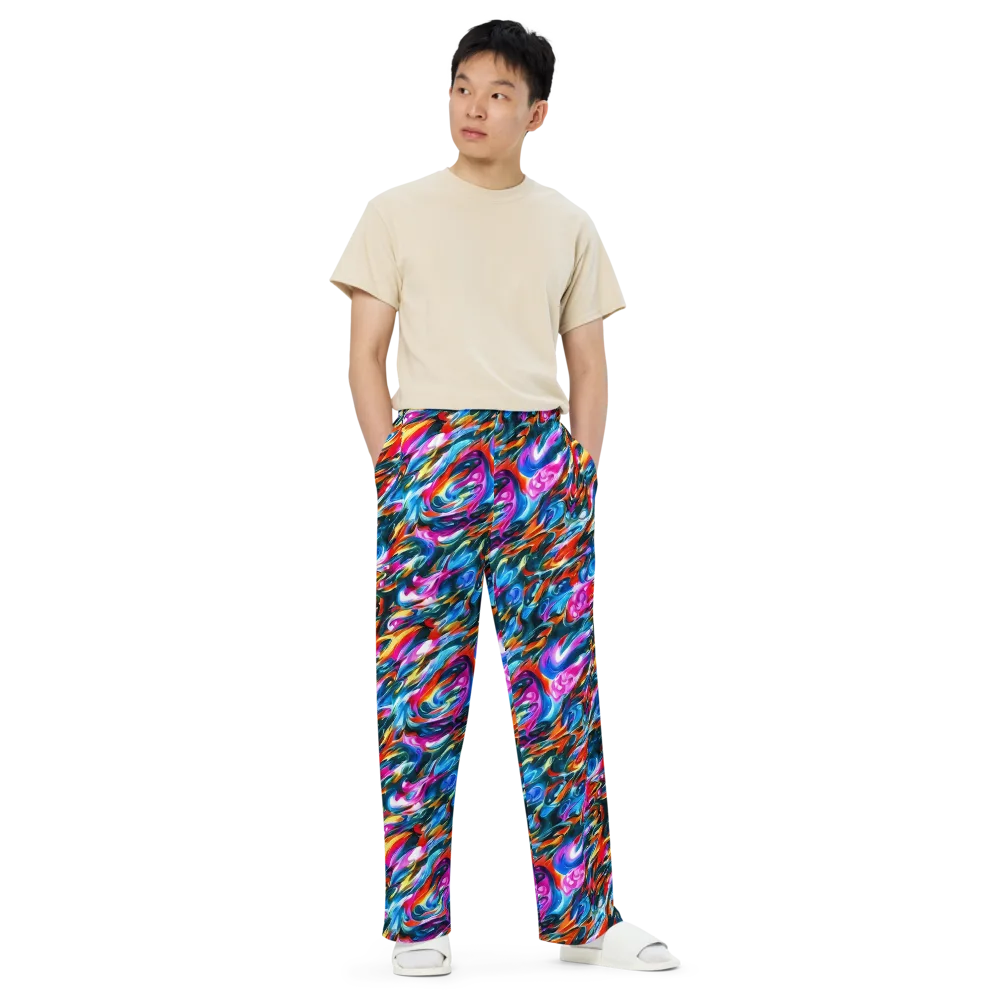 Firelight Frenzy on Wide-Leg Pants — Front