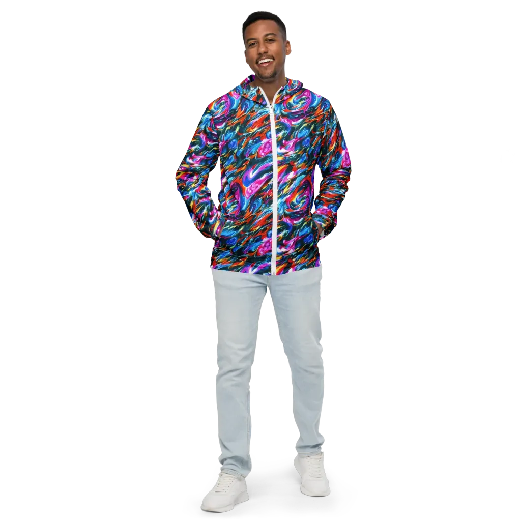 Firelight Frenzy on Men's Windbreaker — Front