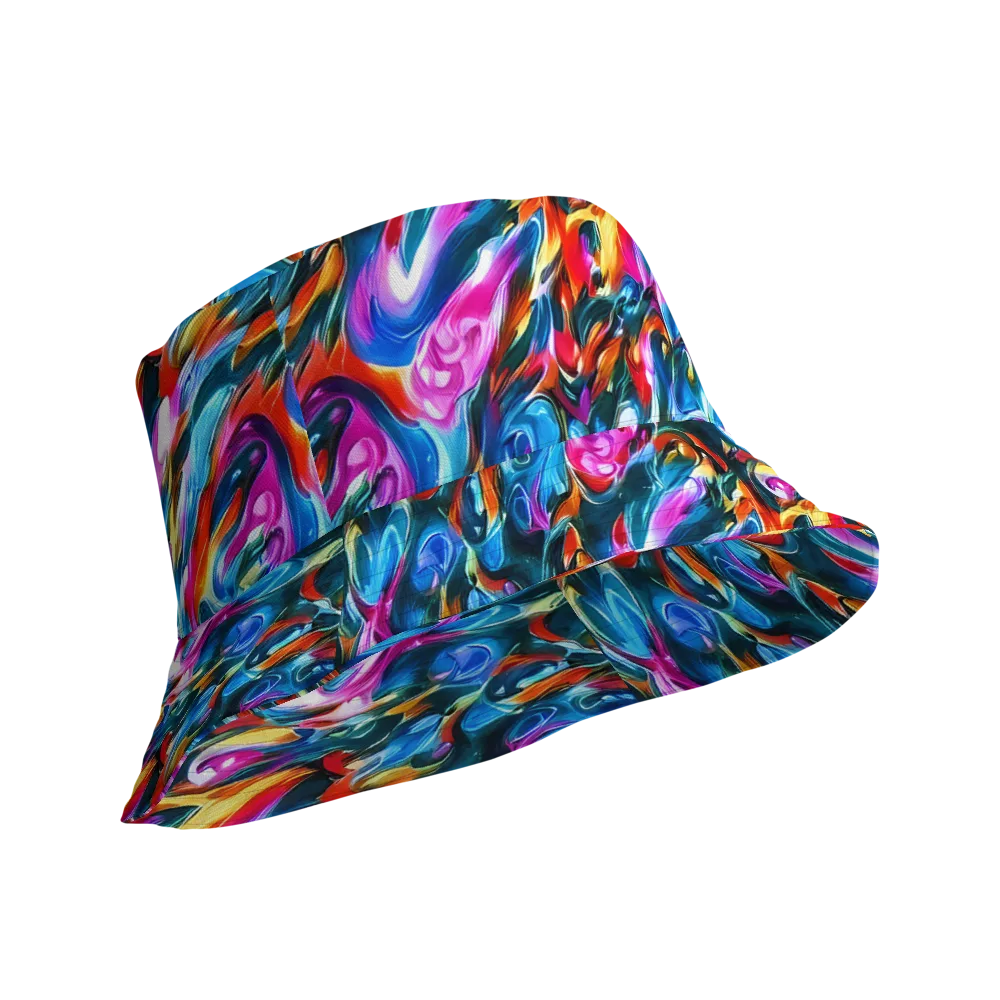 Firelight Frenzy on Reversible Bucket Hat — Product details Outside