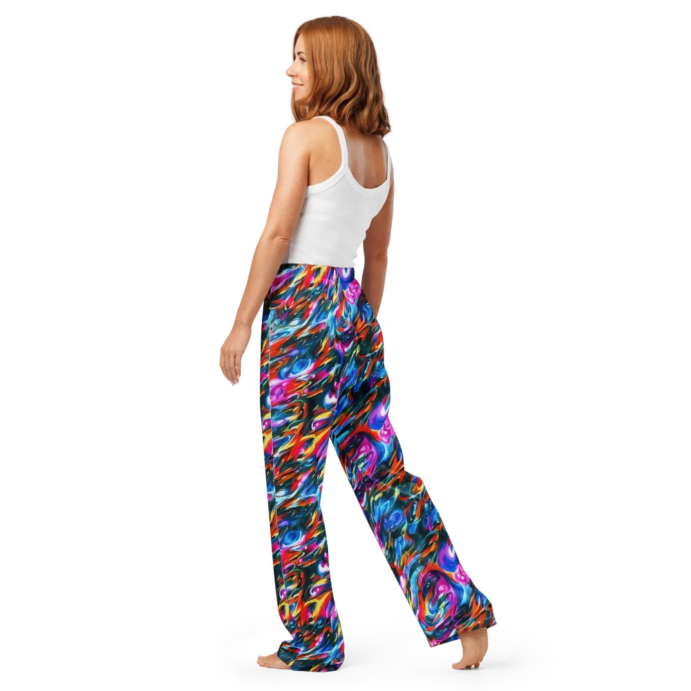 Firelight Frenzy on Women's Pajama Pants — Back