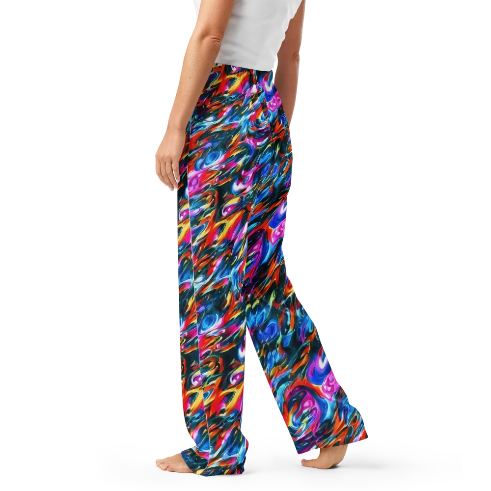 Firelight Frenzy on Women's Pajama Pants — Left