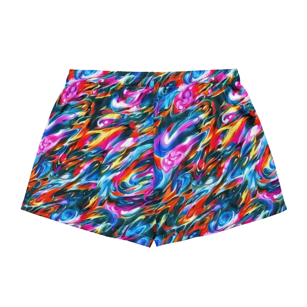 Firelight Frenzy on Women's Pajama Shorts — Back