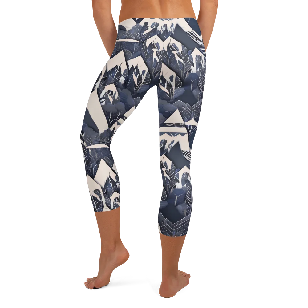 Nocturne Botanica on Capri Leggings — Back