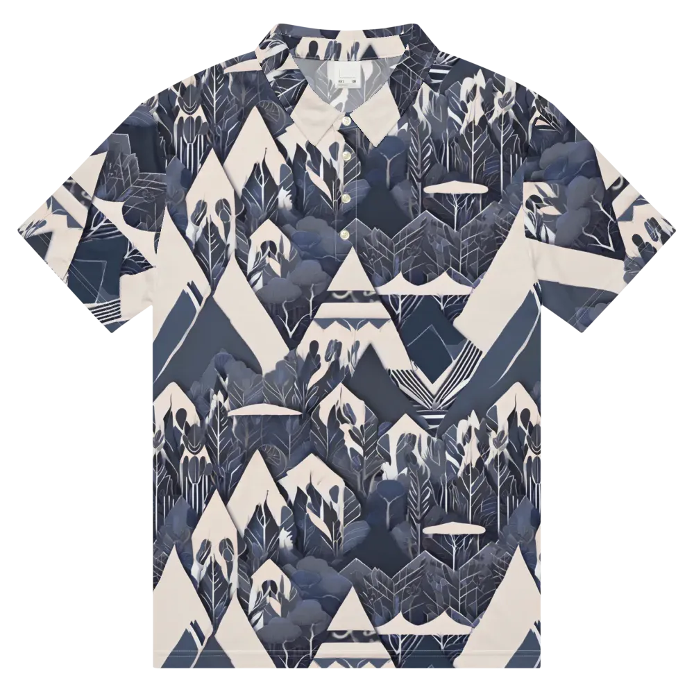 Nocturne Botanica on Men's Slim Fit Polo Shirt — Front