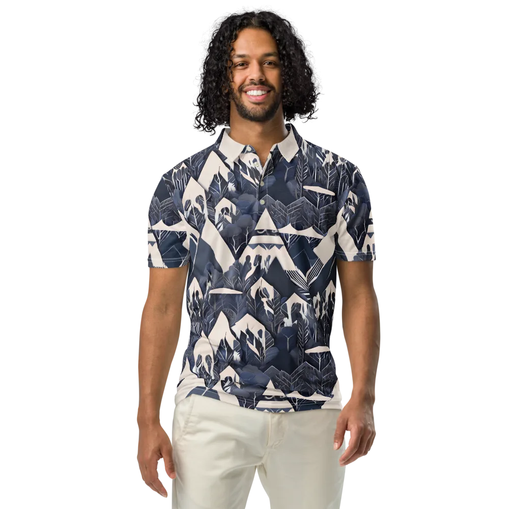 Nocturne Botanica on Men's Slim Fit Polo Shirt — Front