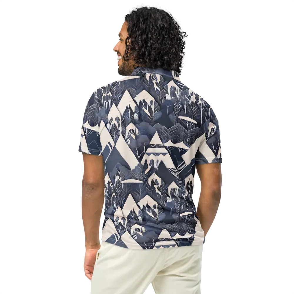 Nocturne Botanica on Men's Slim Fit Polo Shirt — Back