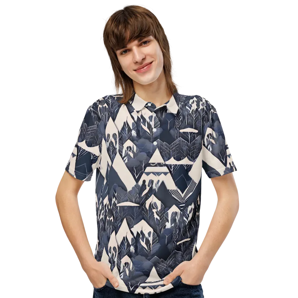 Nocturne Botanica on Men's Slim Fit Polo Shirt — Front