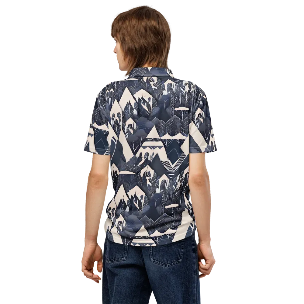 Nocturne Botanica on Men's Slim Fit Polo Shirt — Back