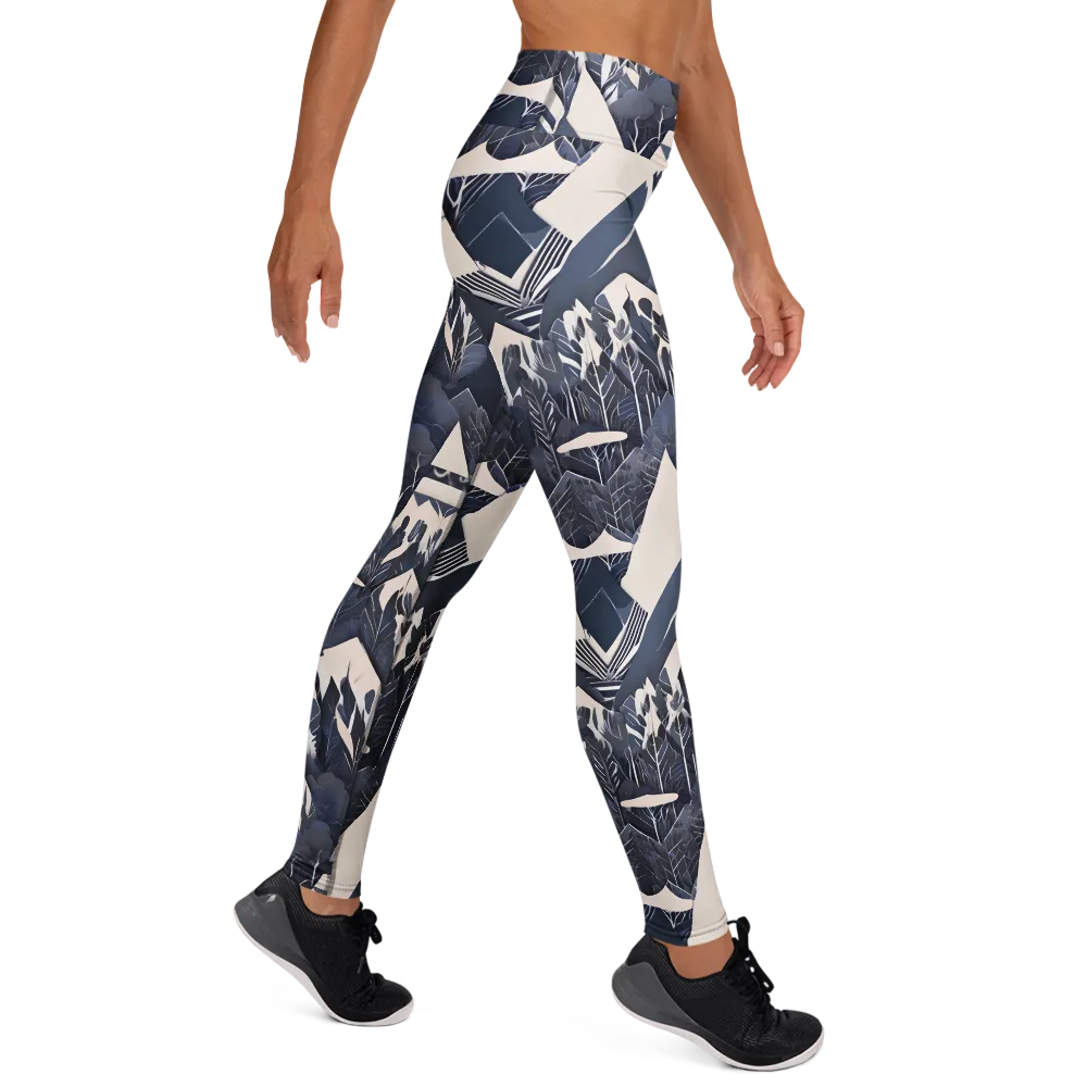 Nocturne Botanica on Yoga Leggings — Right