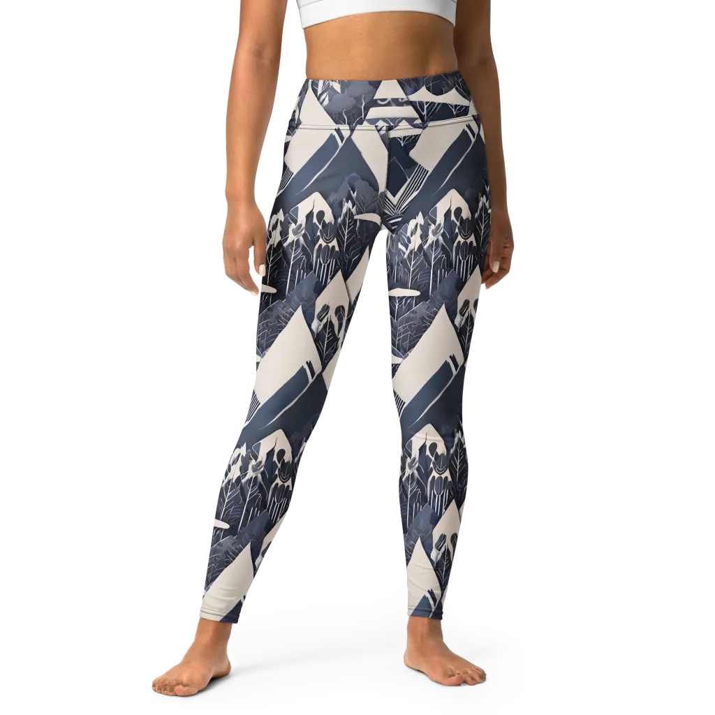 Nocturne Botanica on Yoga Leggings — Front