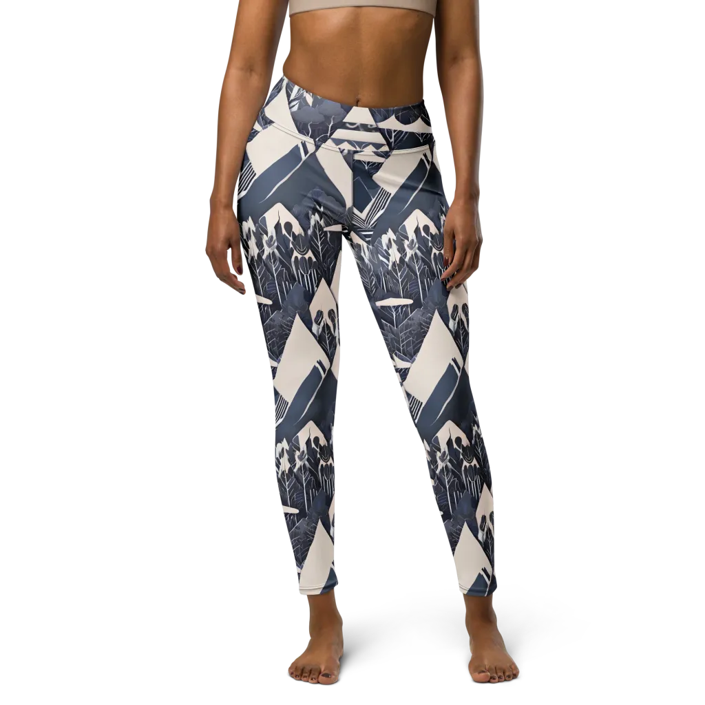 Nocturne Botanica on Yoga Leggings — Front