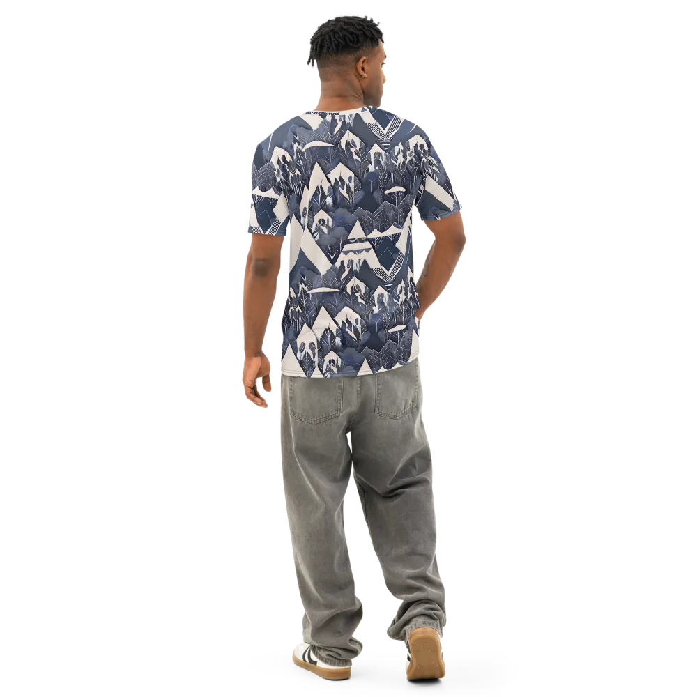 Nocturne Botanica on Men's Cotton Crew Neck T-Shirt — Back