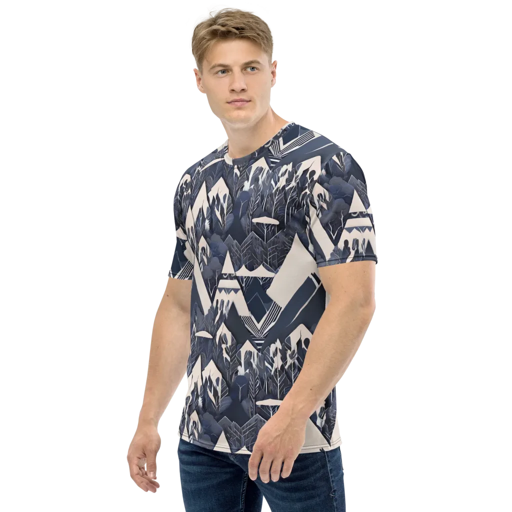 Nocturne Botanica on Men's Crew Neck T-Shirt — Left