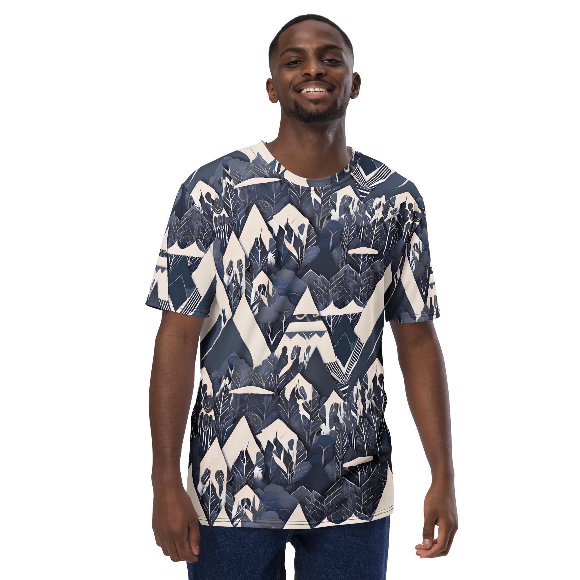 Nocturne Botanica on Men's Crew Neck T-Shirt — Front