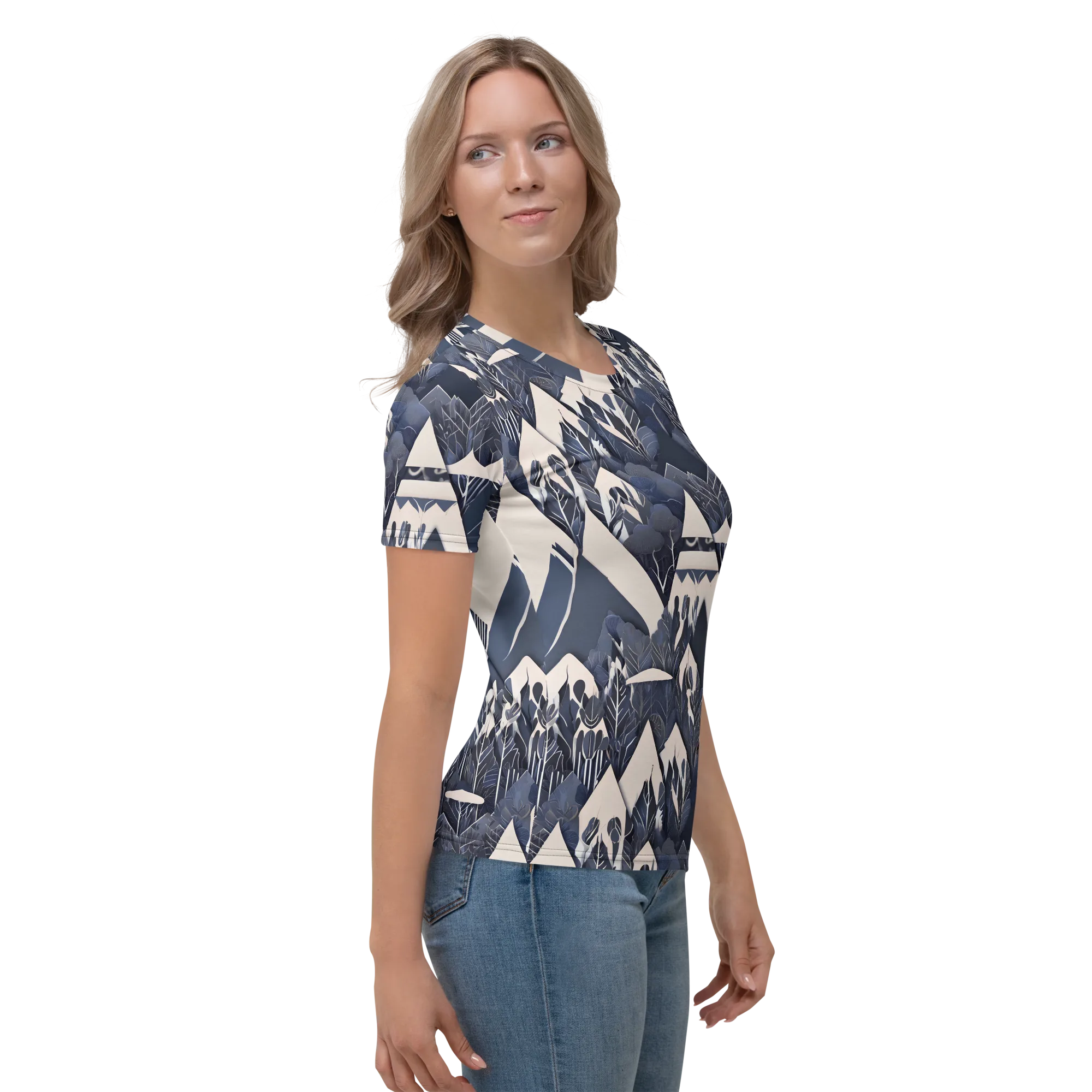 Nocturne Botanica on Women's Crew Neck T-Shirt — Right