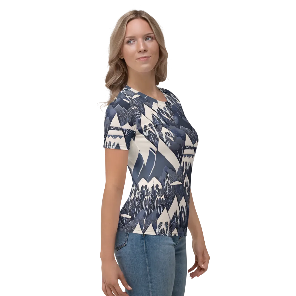 Nocturne Botanica on Women's Crew Neck T-Shirt — Right