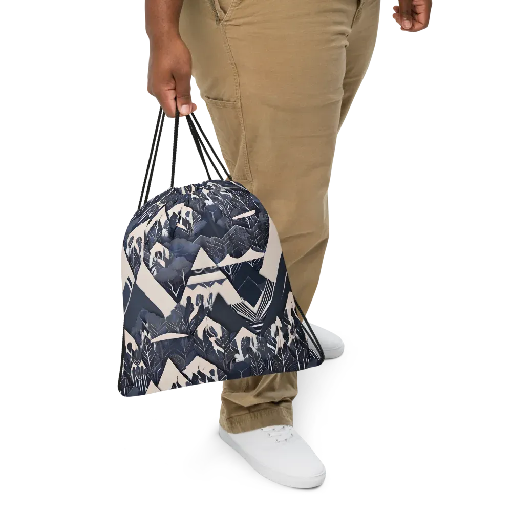 Nocturne Botanica on Drawstring Bag — Front