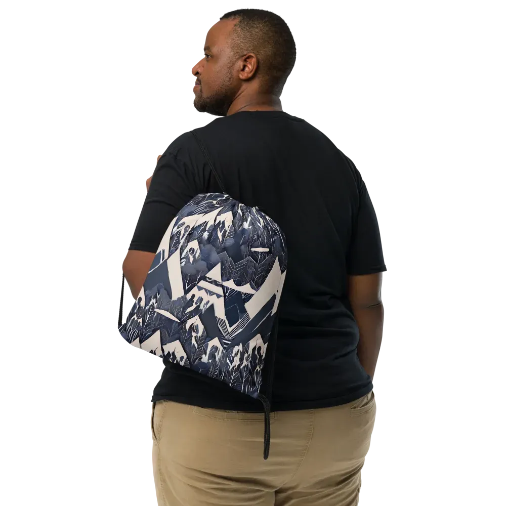 Nocturne Botanica on Drawstring Bag — Front