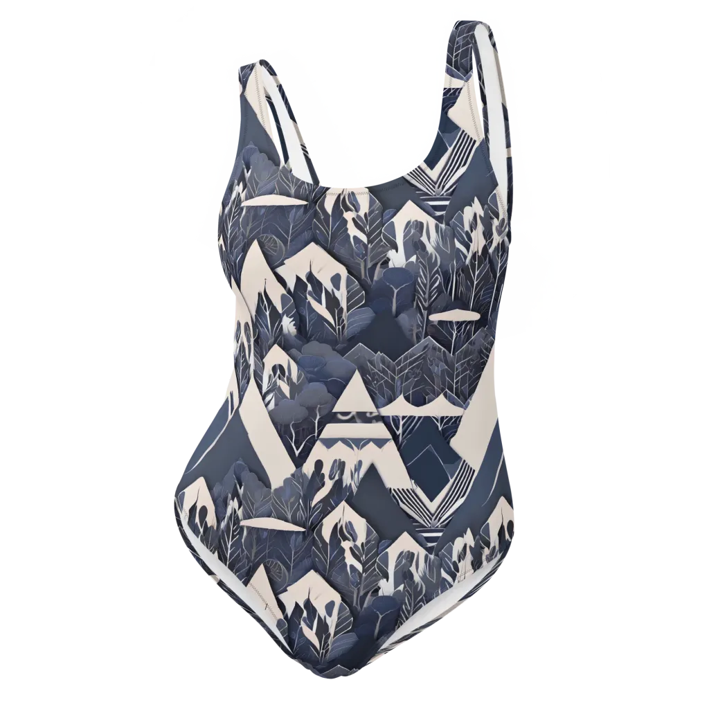 Nocturne Botanica on One-Piece Swimsuit — Front