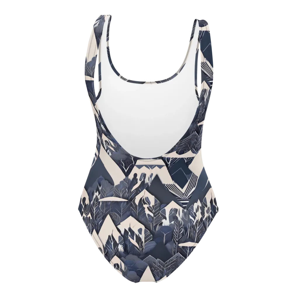 Nocturne Botanica on One-Piece Swimsuit — Back