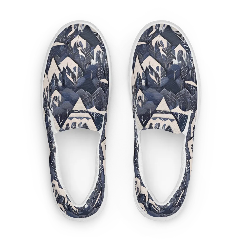 Nocturne Botanica on Women's Slip-On Canvas Shoes — Front