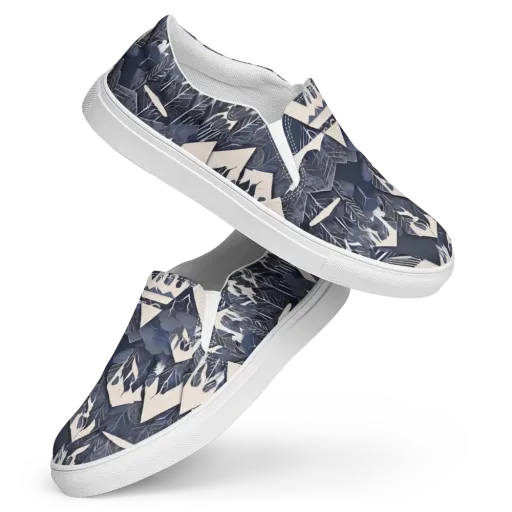 Nocturne Botanica on a Women's Slip-On Canvas Shoes