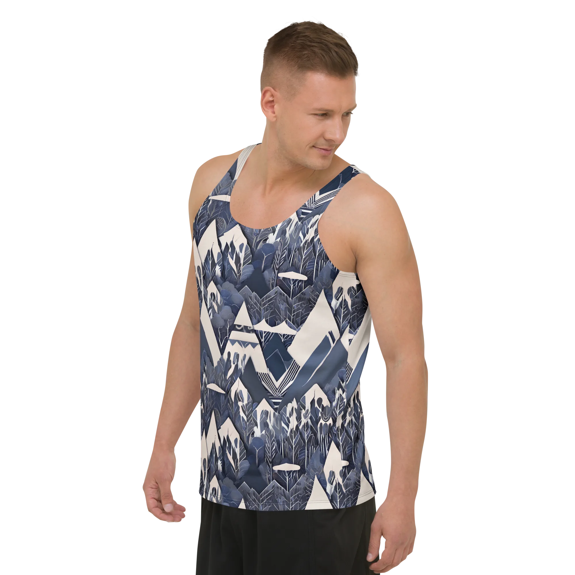 Nocturne Botanica on Men's Tank Top — Left Front