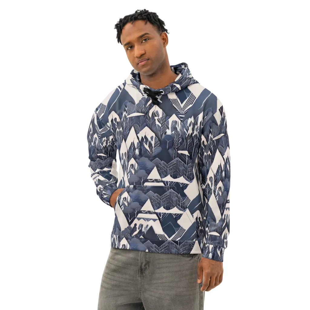Nocturne Botanica on Cotton Hoodie — Left Front