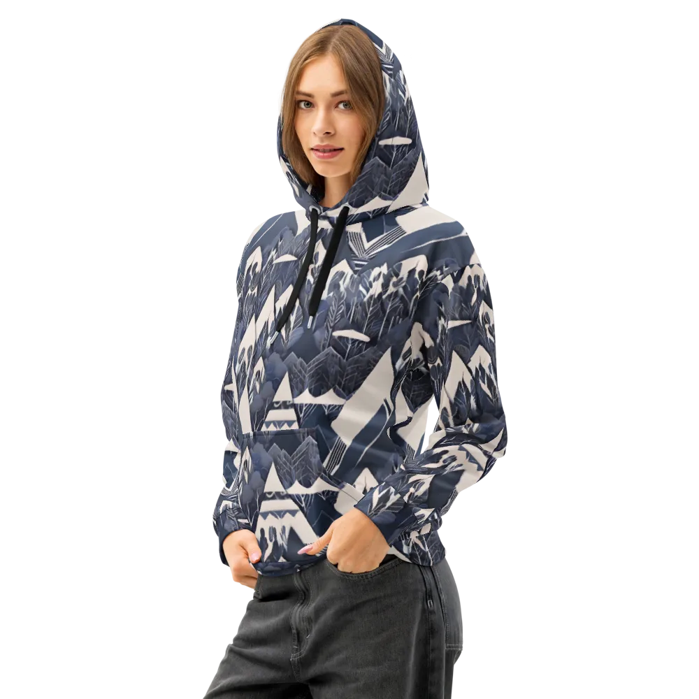 Nocturne Botanica on Cotton Hoodie — Left Front