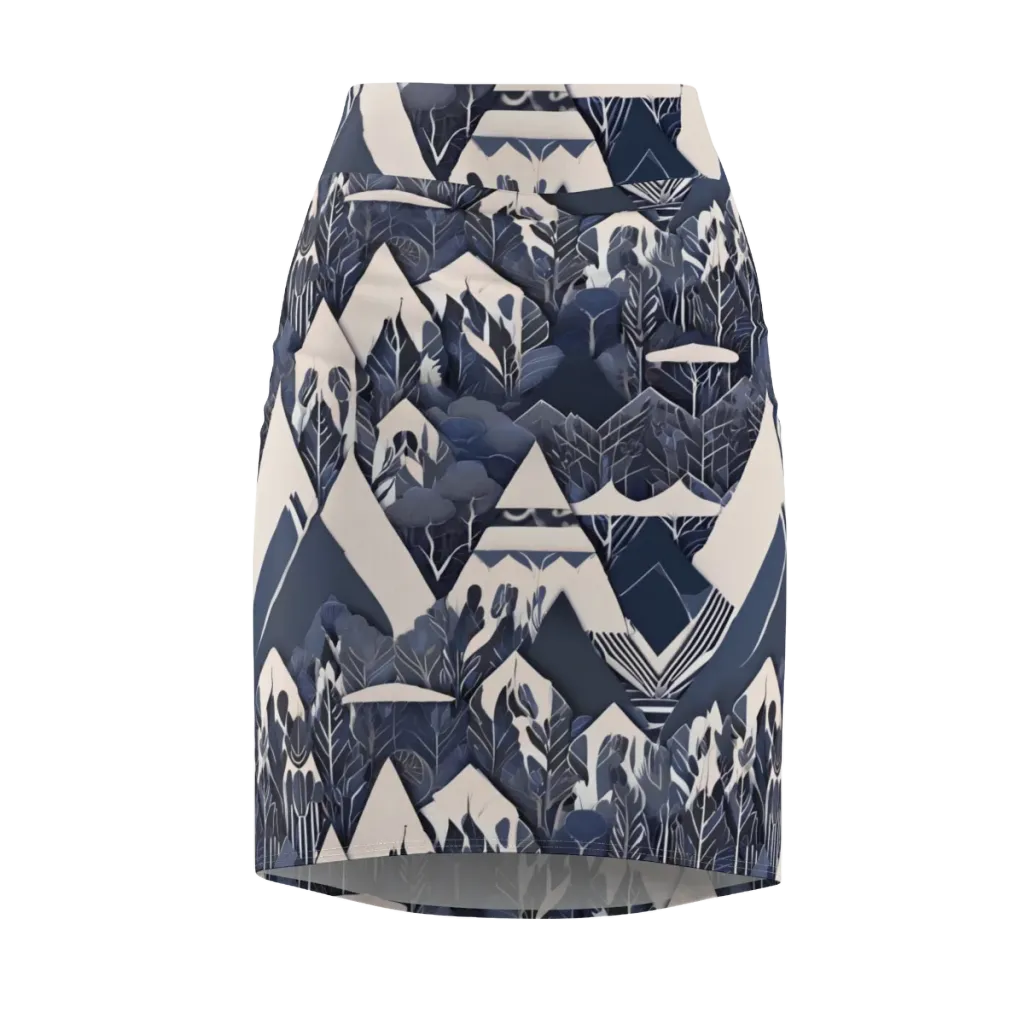 Nocturne Botanica Pencil Skirt on model