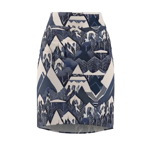 Nocturne Botanica on a Pencil Skirt