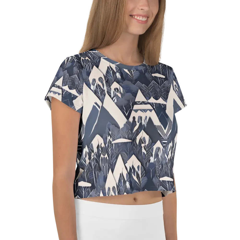 Nocturne Botanica on Crop Tee — Right