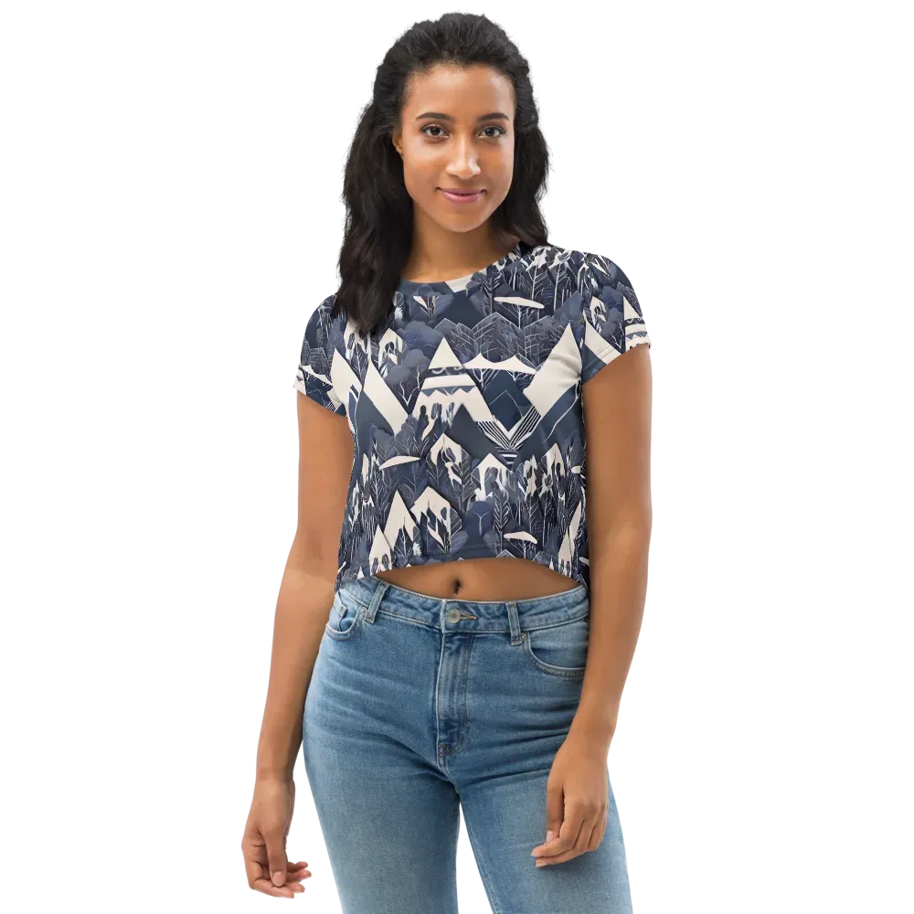 Nocturne Botanica on Crop Tee — Front